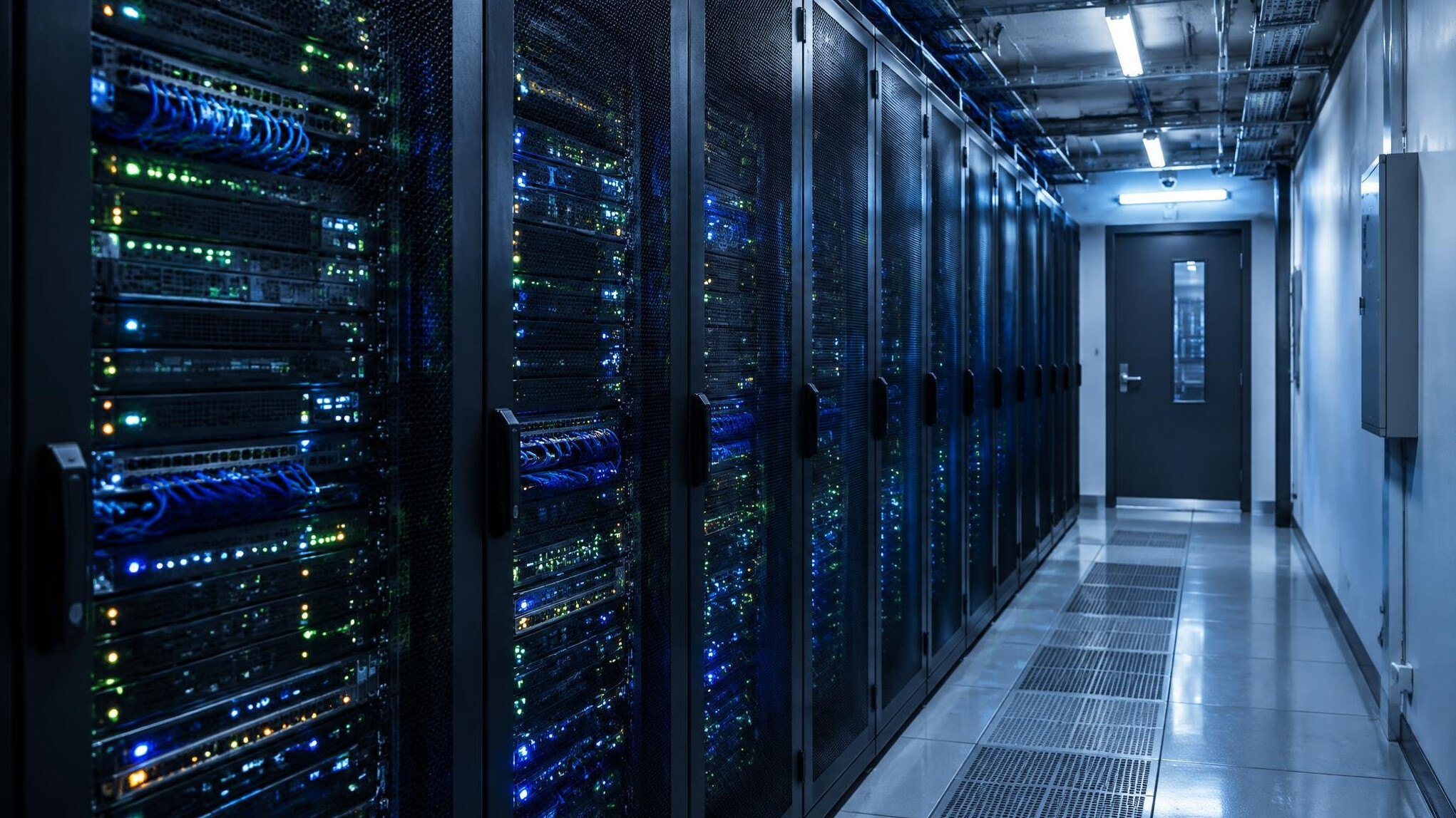 Server racks used for broadcast content distribution